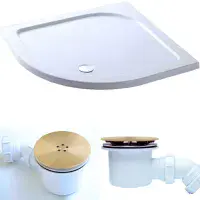 Corniche 2000 Brushed Brass 8mm Quadrant Shower Enclosure