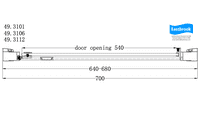 Corniche 2000 Chrome 8mm Hinged Shower Door - Various Sizes