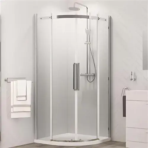 Corniche 2000 Chrome 8mm Quadrant Shower Enclosure