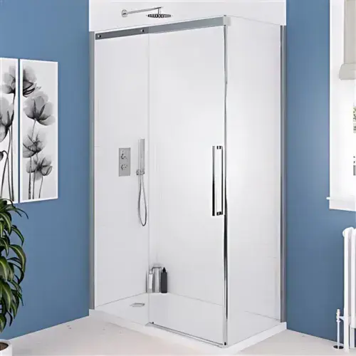 Corniche 2000 Chrome 8mm Sliding Shower Door