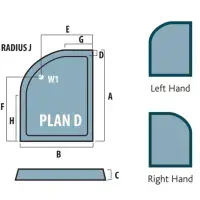 Corniche 2000 Matt Black 8mm Offset Quadrant Shower Enclosure