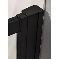 Corniche 2000 Matt Black 8mm Quadrant Glass Shower Enclosure