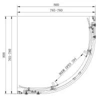 Corniche 2000 Matt Black 8mm Quadrant Glass Shower Enclosure