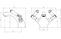 Crater Lever Style Basin Mixer Tap with Pop Up Waste