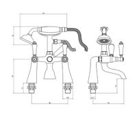 Crater Lever Style Bath Shower Mixer Tap