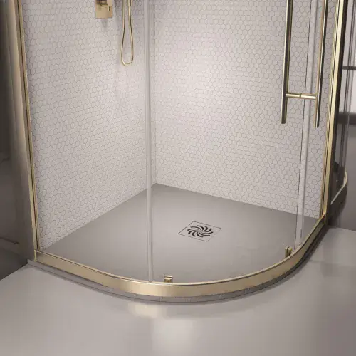 Crossland Light Grey Slate 28mm Quadrant Shower Trays