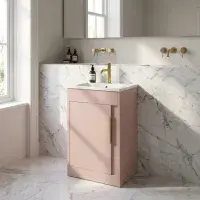 Cruzz 510mm Floor Standing Vanity Unit & Basin  Antique Rose