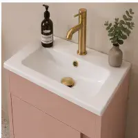 Cruzz 510mm Floor Standing Vanity Unit & Basin  Antique Rose
