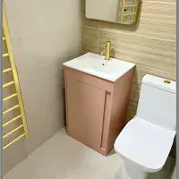 Cruzz 510mm Floor Standing Vanity Unit & Basin  Antique Rose