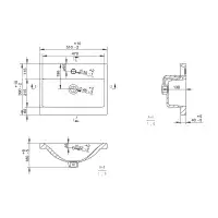 Cruzz 510mm Oak Floor Standing Basin Unit Including Basin