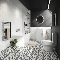 Cruzz 510mm White Floor Standing Vanity Unit & Basin