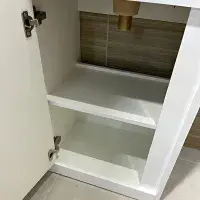 Cruzz 510mm White Floor Standing Vanity Unit & Basin