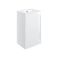 Cruzz 510mm White Floor Standing Vanity Unit & Basin