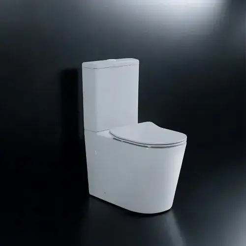 Darby Gloss Grey Rimless Close Coupled Toilet