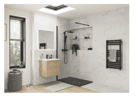 Dark Grey Slate Effect Shower Trays inc Colour Matching Waste