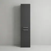 Deltar 350mm Floor Standing 2 Door Tall Unit, Anthracite Gloss