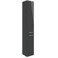 Deltar 350mm Floor Standing 2 Door Tall Unit, Anthracite Gloss