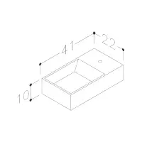 Deltar 410mm Wall Hung 1 Door Basin Unit with Basin, White Gloss