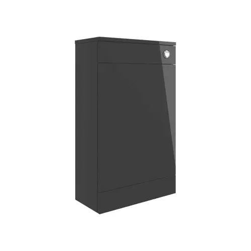 Deltar 500mm Floor Standing WC Unit, Anthracite Gloss