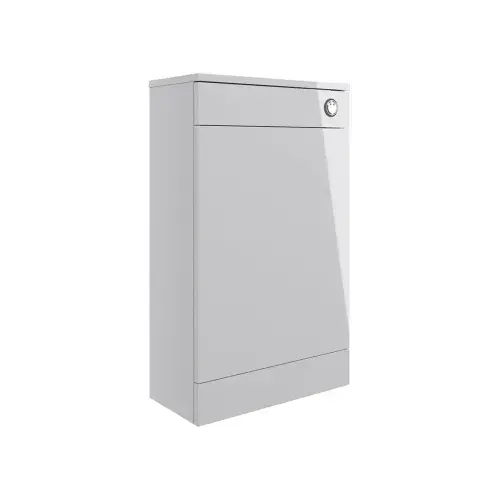 Deltar 500mm Floor Standing WC Unit, Grey Gloss