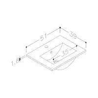 Deltar 510mm Wall Hung 2 Drawer Basin Unit with Basin, White Gloss