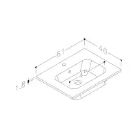 Deltar 610mm Dark Grey Wall Hung 2 Drawer Basin Unit with Basin