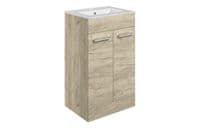 Deltar Oak Gloss Furniture Bathroom Suite with Brushed Brass Finishes