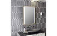 Deltar Oak Gloss Furniture Bathroom Suite with Brushed Brass Finishes
