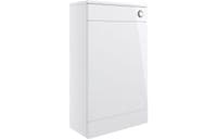 Deltar White Gloss Furniture Bathroom Suite with Brushed Brass Finishes