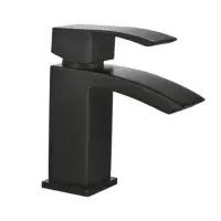 Descent Mono Basin Mixer Tap - Matt Black - Including Clicker Waste