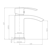 Descent Mono Basin Mixer Tap - Matt Black - Including Clicker Waste