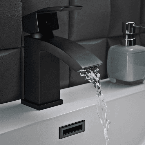 Descent Mono Basin Mixer Tap - Matt Black - Including Clicker Waste