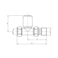 Designer Straight Towel Rail Valves Pair - Chrome