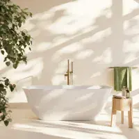 Droplet Freestanding Bath - Gloss White - 1700 x 750mm
