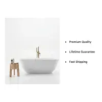 Droplet Freestanding Bath - Gloss White - 1700 x 750mm