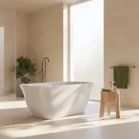 Droplet Freestanding Bath - Gloss White - 1700 x 750mm