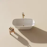 Droplet Freestanding Bath - Gloss White - 1700 x 750mm