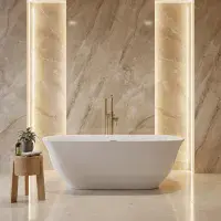Droplet Freestanding Bath - Gloss White - 1700 x 750mm