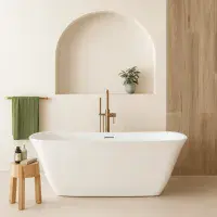 Droplet Freestanding Bath - Gloss White - 1700 x 750mm
