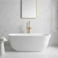 Droplet Freestanding Bath - Gloss White - 1700 x 750mm