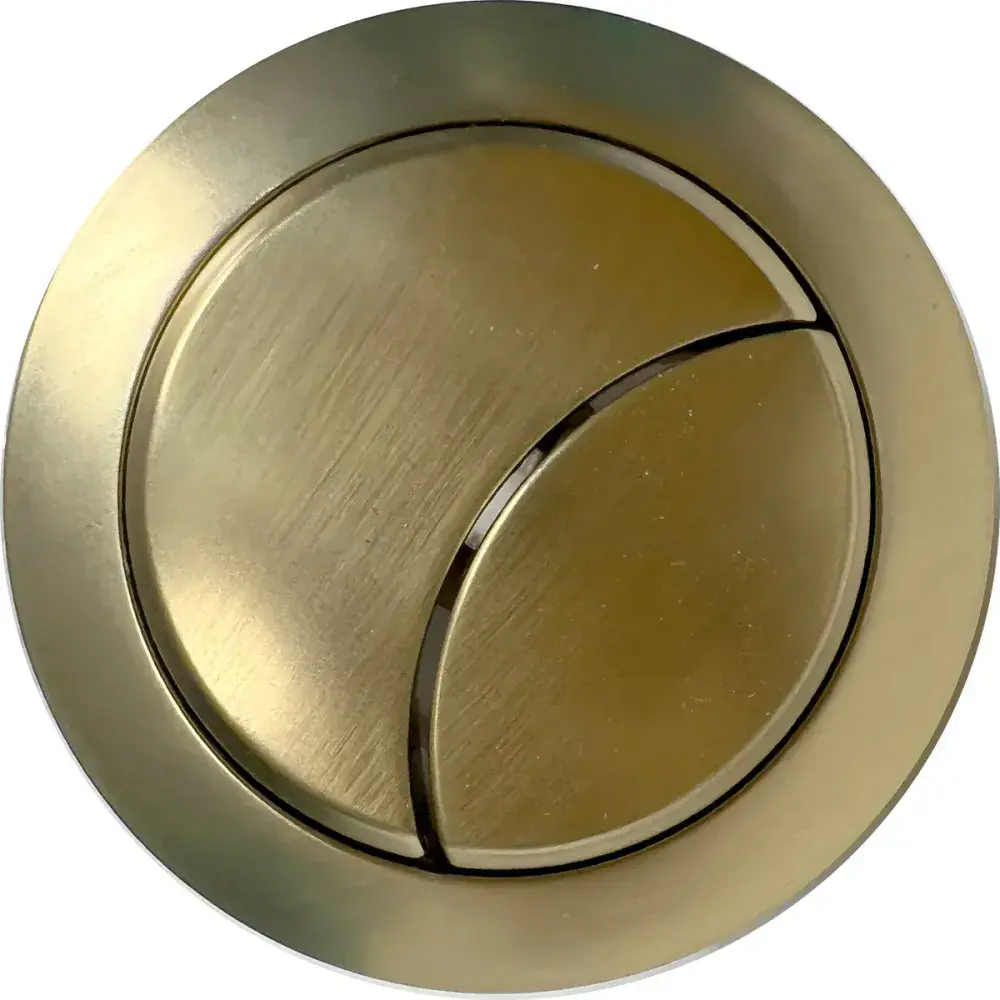 Dual Push Button Cover Rod - Brushed Brass