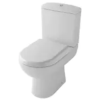 Dura Comfort Height Close Coupled  Rimless Toilet Pan and Soft Close Seat