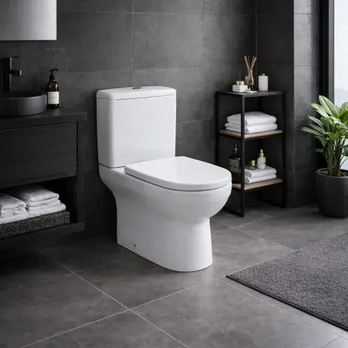 Dura Comfort Height Close Coupled  Rimless Toilet Pan and Soft Close Seat