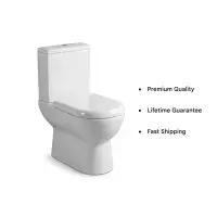 Dura Eco Vortex Open Back Toilet & Soft Close Seat | Bathcenter