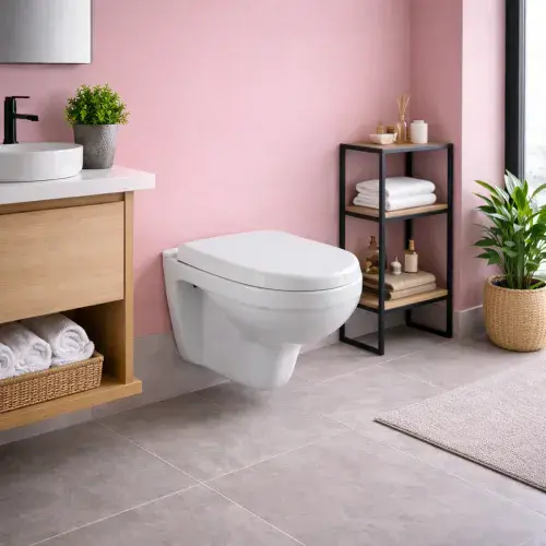 Dura Wall Hung Toilet Pan and Soft Close Seat - White