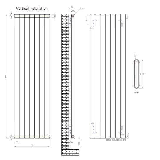 Eastbrook Addington Type 20 Designer Radiator - Gloss White - Various Sizes