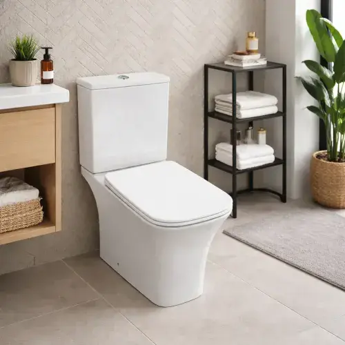 Eastbrook Beddington Close Coupled Eco Vortex Open Back Toilet & Seat