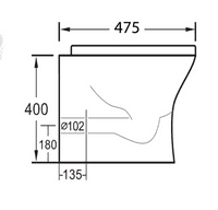 Eastbrook Beddington Eco Vortex Back to Wall Toilet | Bathcenter