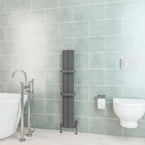 Eastbrook Berlini Aluminium Single Designer Radiator - Matt Anthracite - Various Sizes