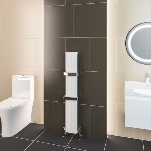 Eastbrook Berlini Aluminium Single Designer Radiator - Matt White - Various Sizes